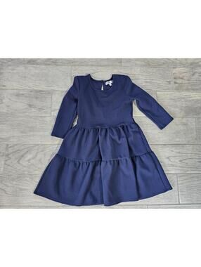 Girls Honey And Rosie Uniform Dress School Code Size 8 Blue Long Sleeve Ruffle